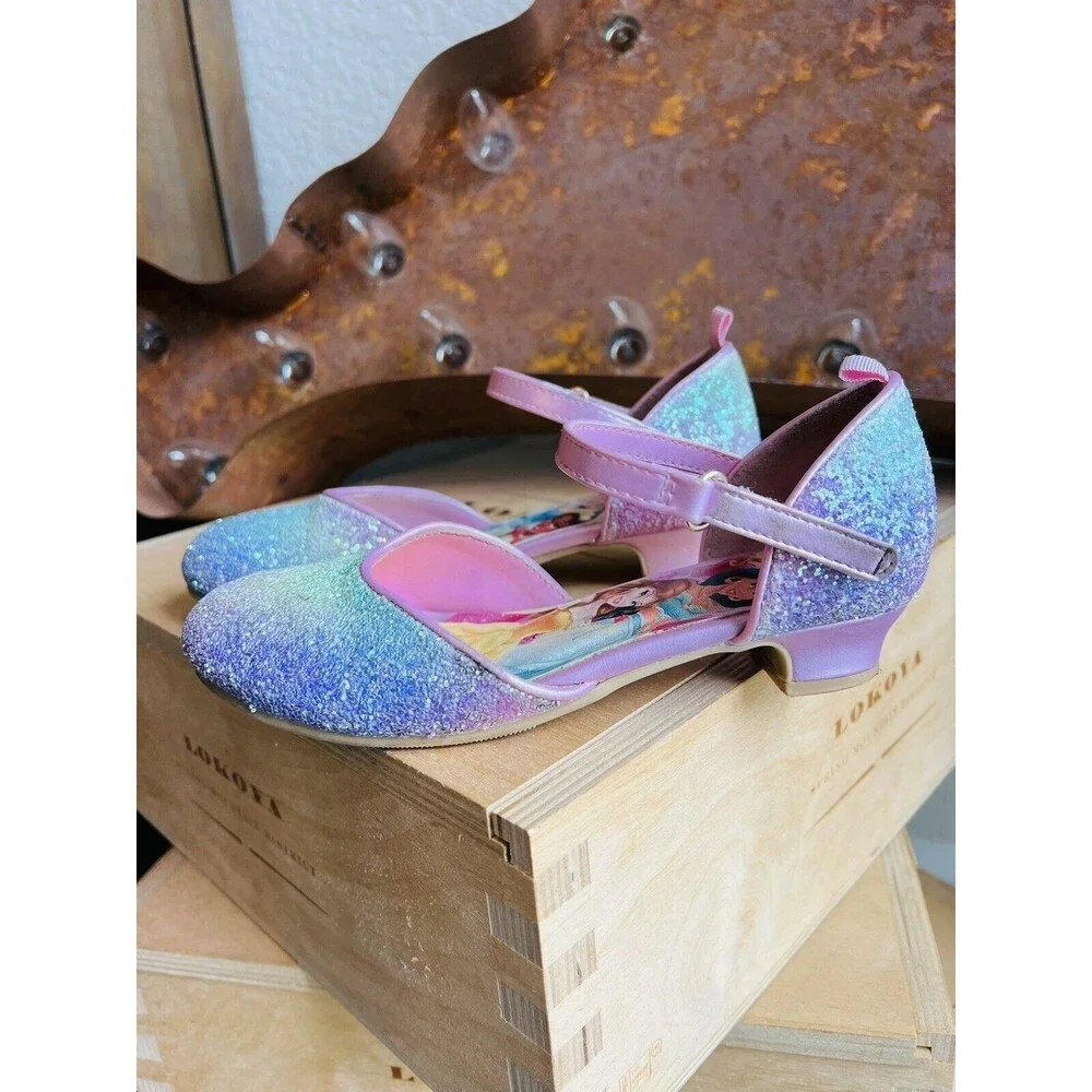 Disney Princess Glitter Ombre Heels Toddler Little Girls Dress Up Shoes 13.5 C